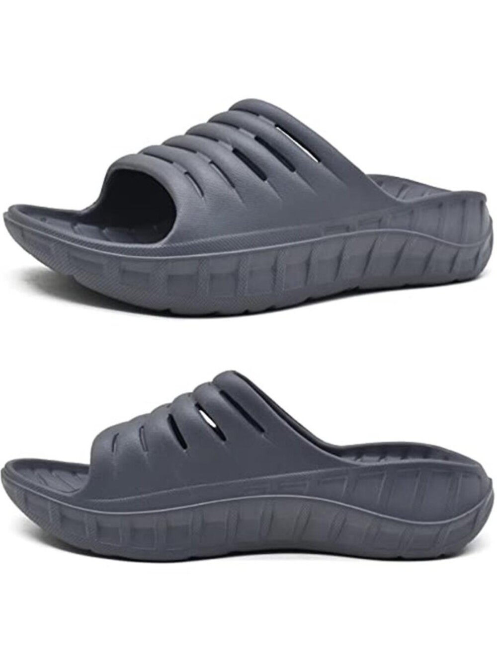 New Mens Recovery Sandals Orthotic Arch Support Open Toe Sport Slides Thick